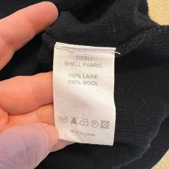 Vanessa Bruno 100% Wool Dress Black Long Sleeve VTG GUC Size Small / Size 1 - Picture 9 of 9